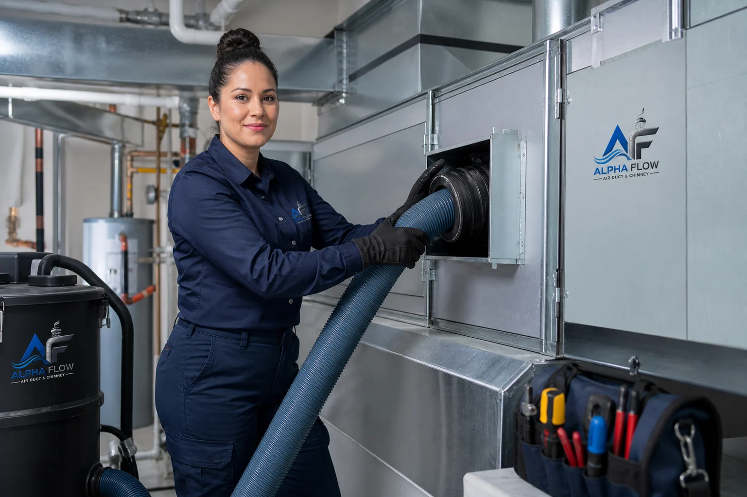 Alpha Flow HVAC duct cleaning professional