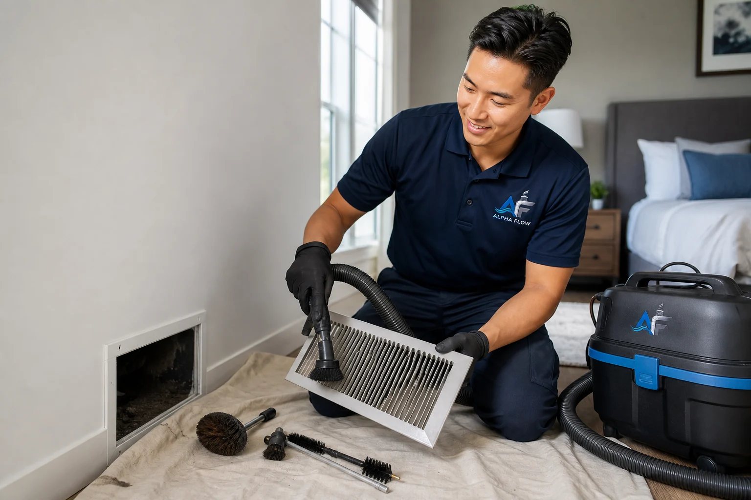 Vent Cleaning professional work guide from Alpha Flow